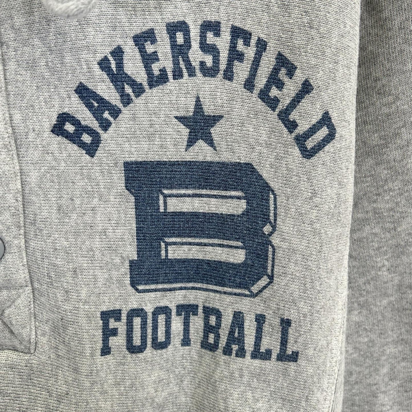 Champion Gray Reverse Weave Henley Neck Hoodie Size MEDIUM
