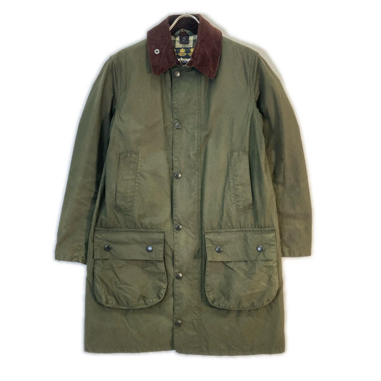 Barbour Green SL BORDER Waxed Cotton Coat Size 36