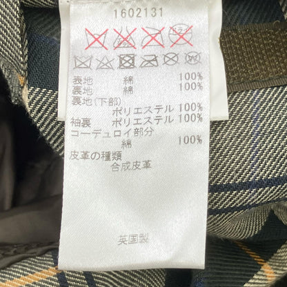 Barbour Green SL BORDER Waxed Cotton Coat Size 36