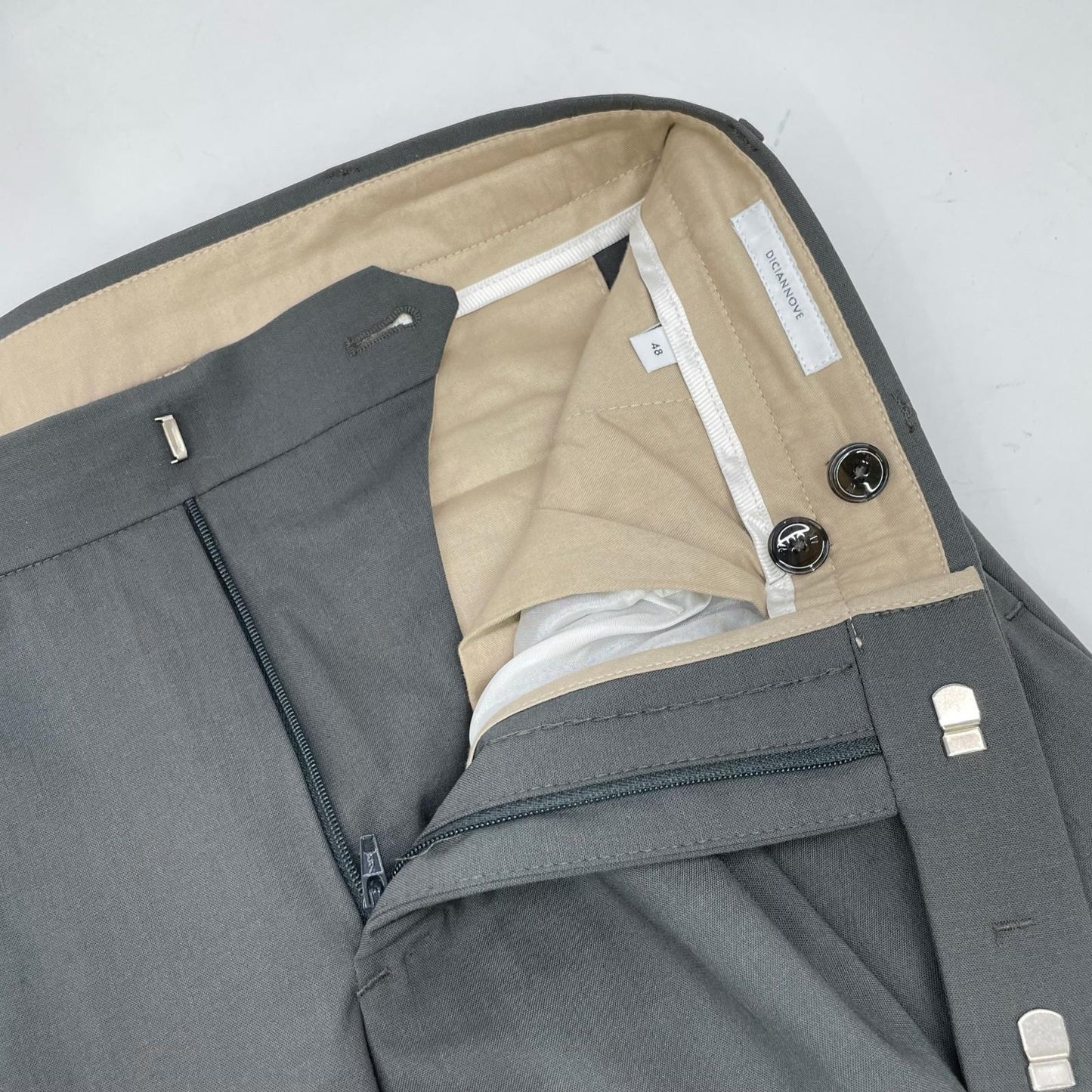 PT TORINO Gray Wool DICIANNOVE Slacks Size 48