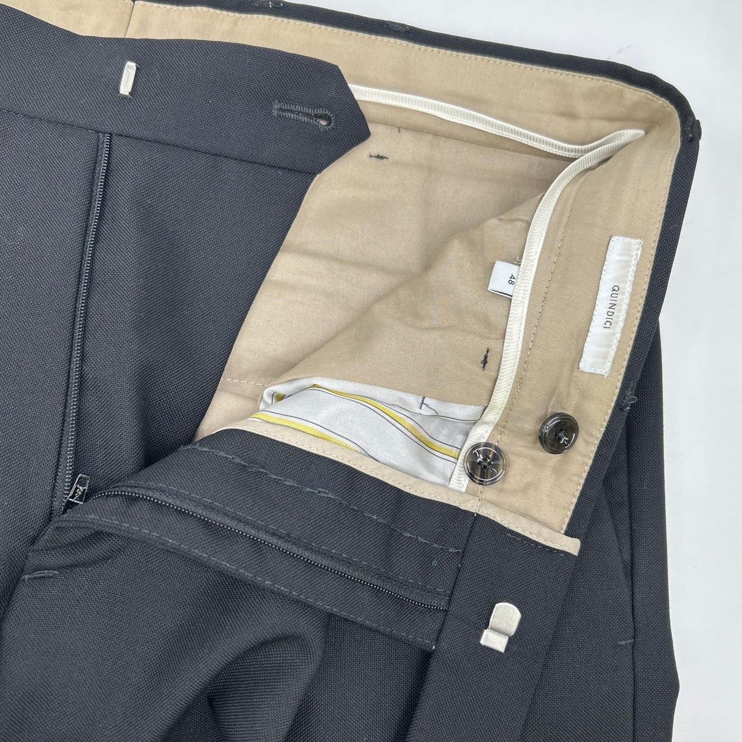 PT TORINO Black Wool QUINDICI Slacks Size 48