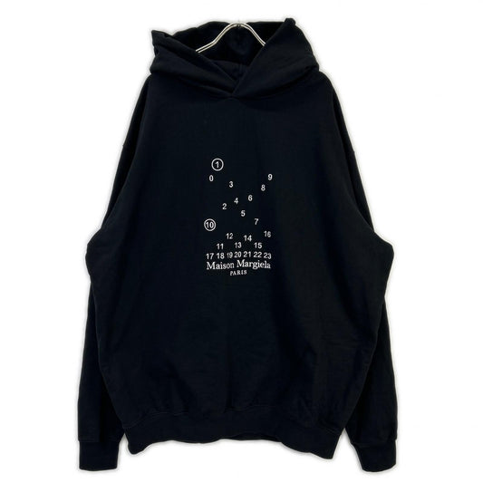 Maison Margiela 23AW Calendar Logo Hoodie Black Size XXL