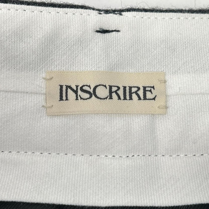 INSCRIRE 25AW Stripe Wide Wool Pants Black Size 3