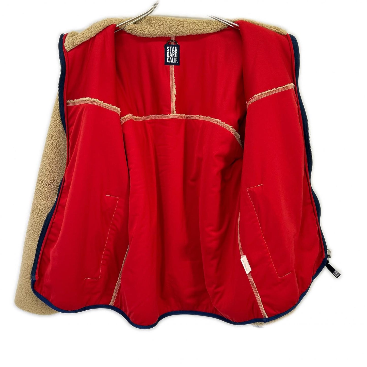 STANDARD CALIFORNIA Classic Pile Fleece Jacket Beige Size S