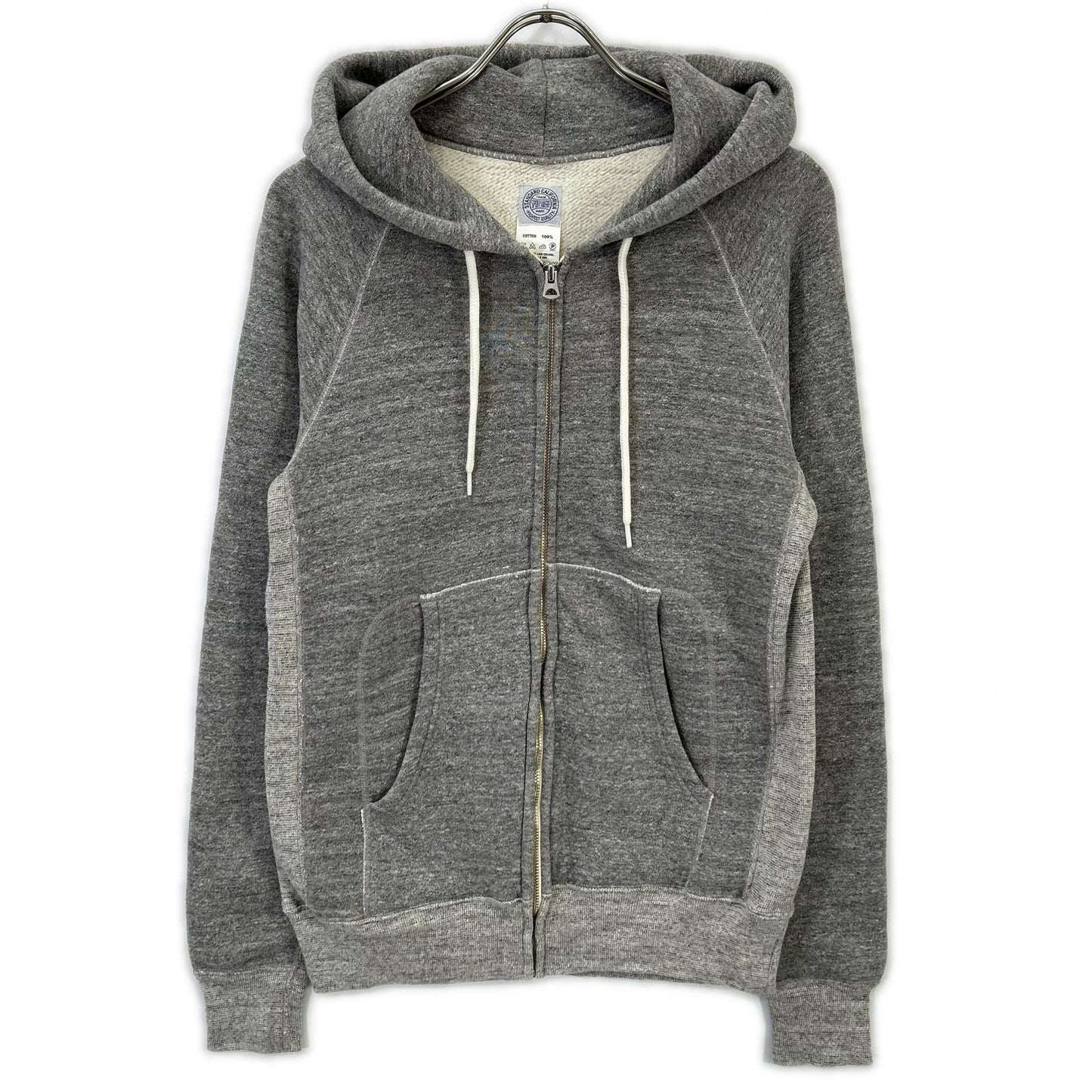STANDARD CALIFORNIA Cotton Zip-Up Hoodie Gray Size S