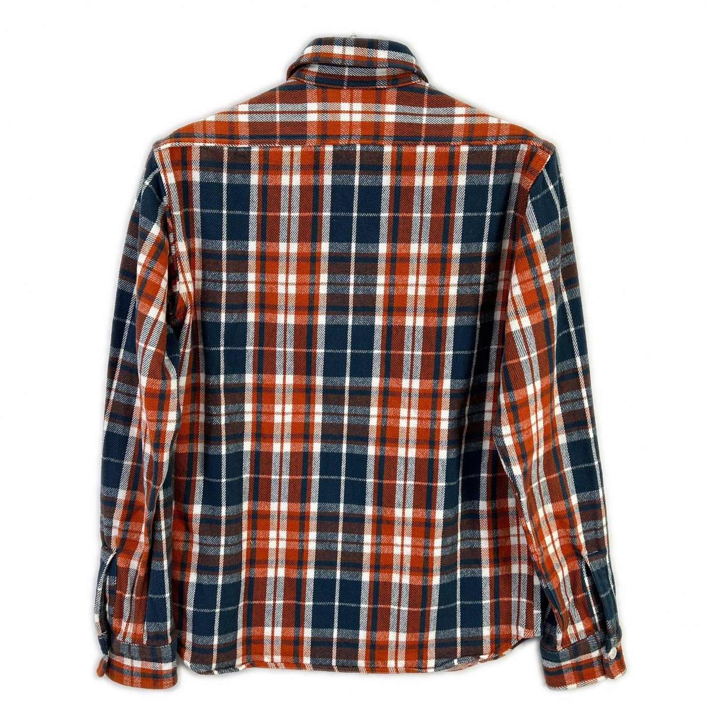 STANDARD CALIFORNIA Orange Blue Flannel Shirt Cotton Size S