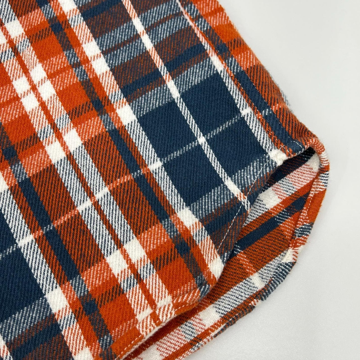 STANDARD CALIFORNIA Orange Blue Flannel Shirt Cotton Size S