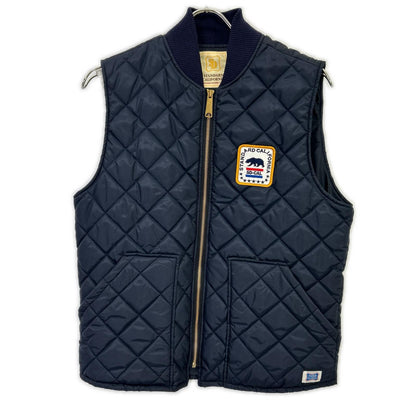 STANDARD CALIFORNIA Navy Patch Quilted Vest Polyester Size S