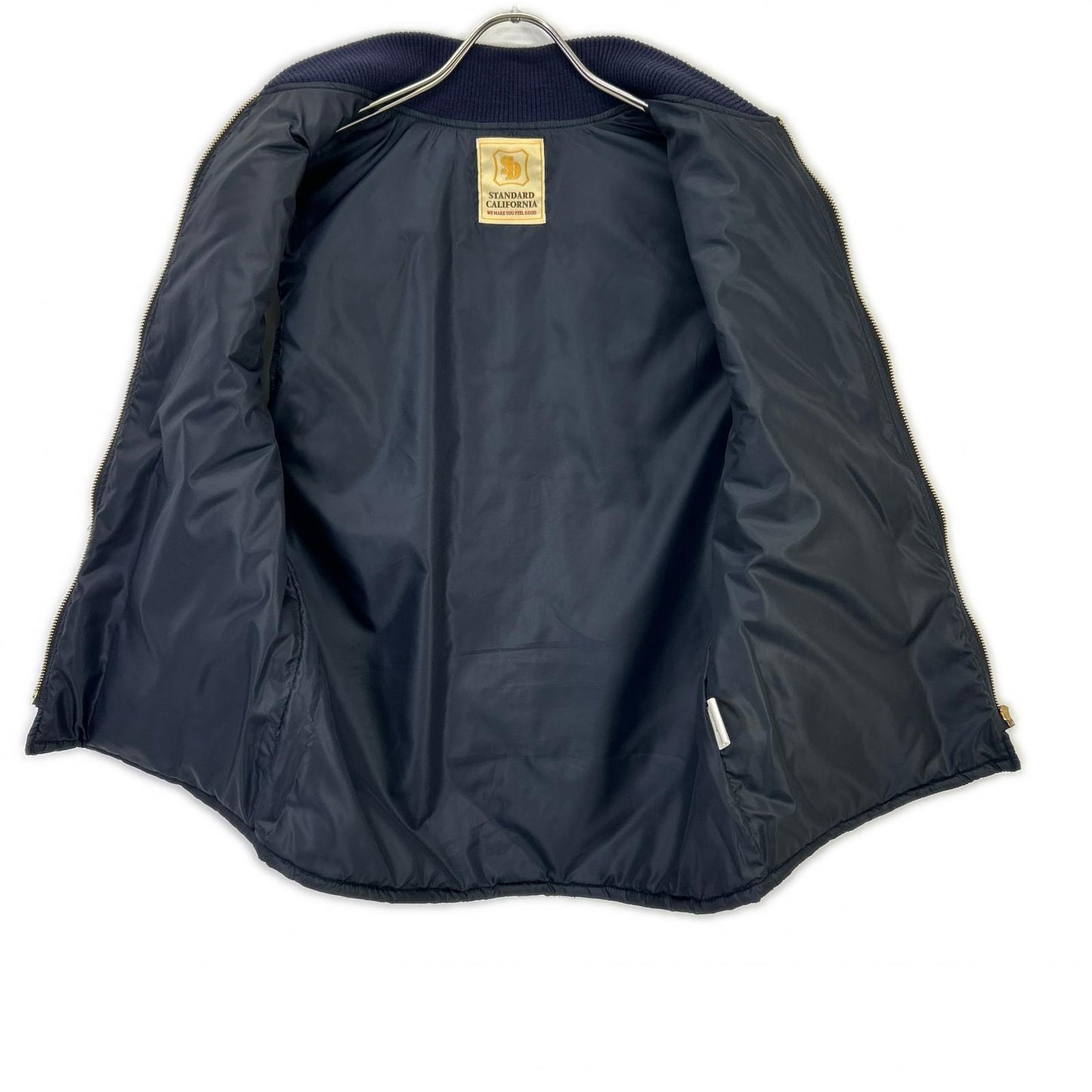 STANDARD CALIFORNIA Navy Patch Quilted Vest Polyester Size S