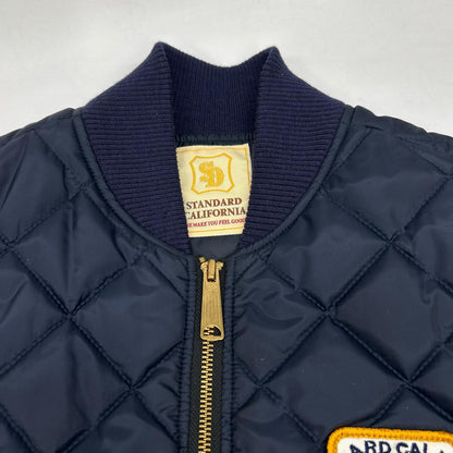 STANDARD CALIFORNIA Navy Patch Quilted Vest Polyester Size S