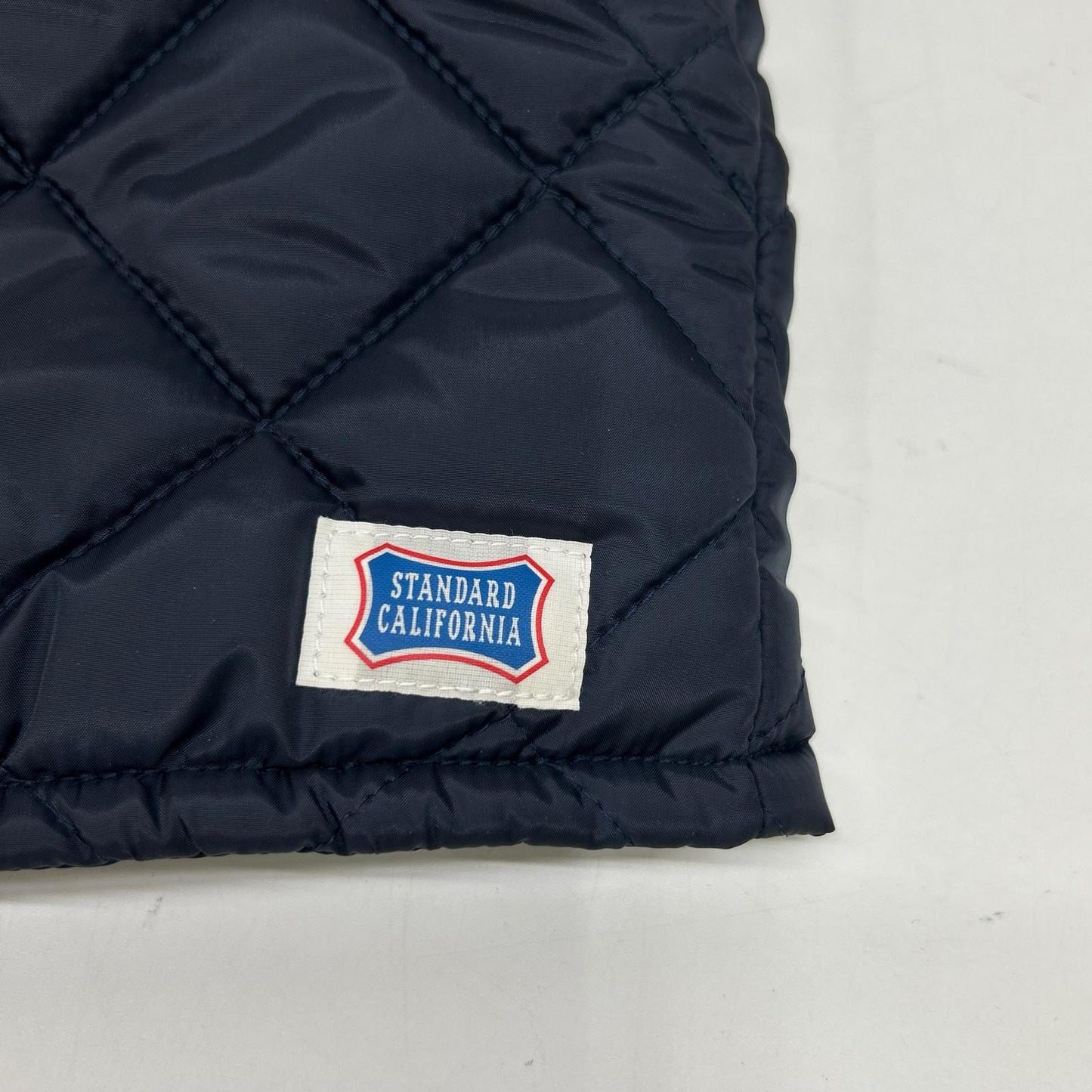 STANDARD CALIFORNIA Navy Patch Quilted Vest Polyester Size S