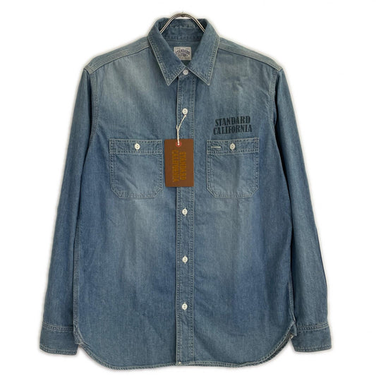 STANDARD CALIFORNIA Indigo Denim Work Shirt Cotton Size S