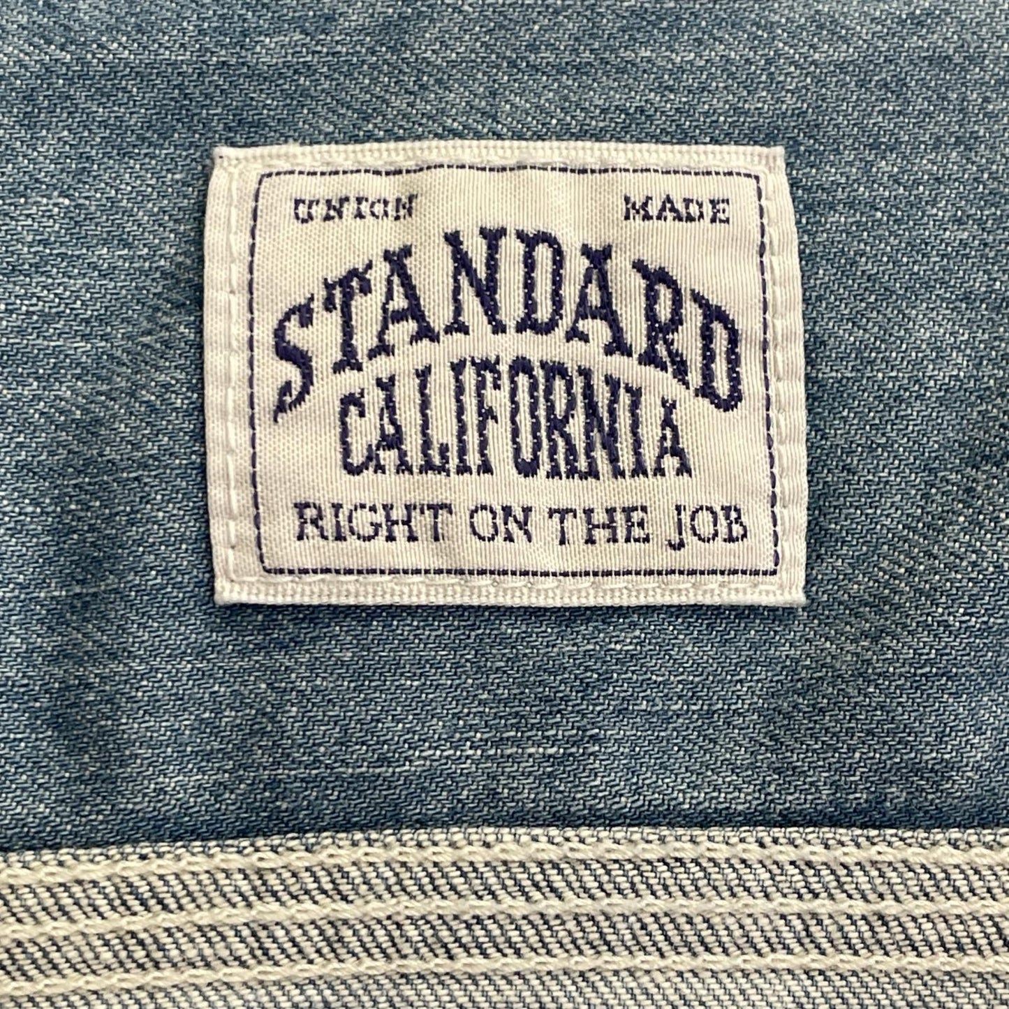 STANDARD CALIFORNIA Indigo Denim Work Shirt Cotton Size S