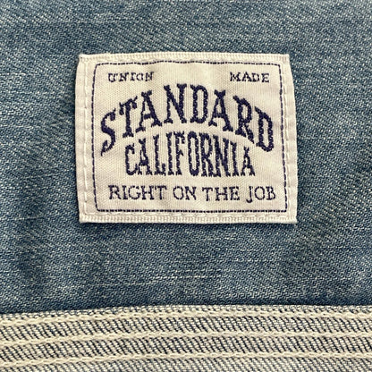 STANDARD CALIFORNIA Indigo Denim Work Shirt Cotton Size S