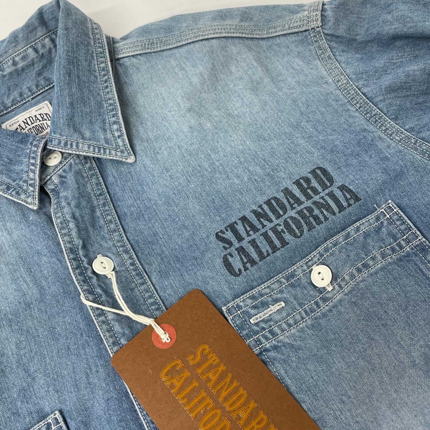 STANDARD CALIFORNIA Indigo Denim Work Shirt Cotton Size S