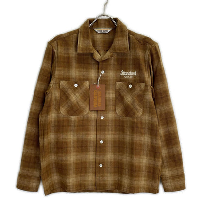 STANDARD CALIFORNIA Brown Wool Check Shirt Size S
