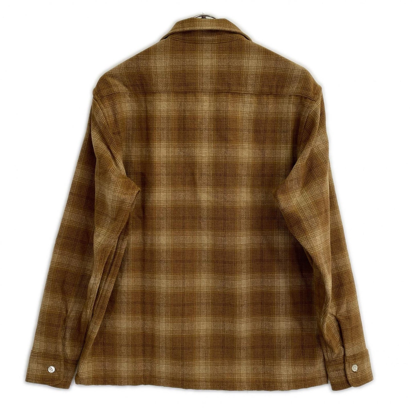 STANDARD CALIFORNIA Brown Wool Check Shirt Size S