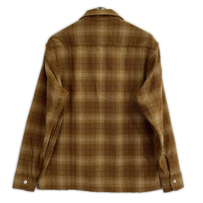 STANDARD CALIFORNIA Brown Wool Check Shirt Size S