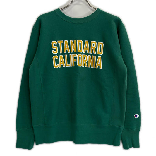 STANDARD CALIFORNIA Green Champion Weave Sweatshirt Size M