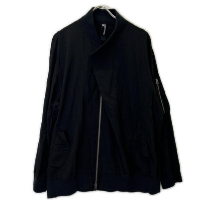 Ground Y Black Front Tuck MA-1 Bomber Jacket Size 3