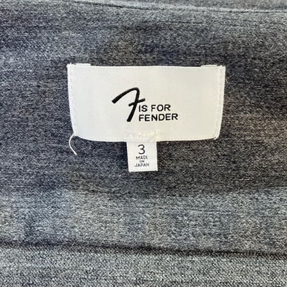 F IS FOR FENDER Gray Wool Telecaster Zipper Shirt Size 3