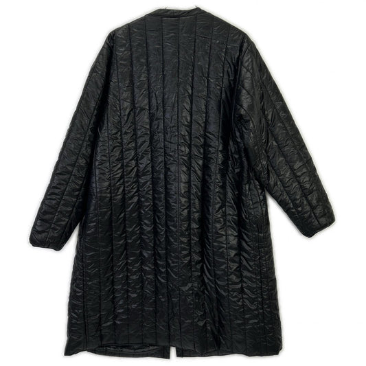 South2 West8 Black HM810 Quilted V Neck Coat Size M