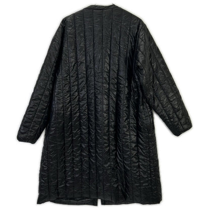 South2 West8 Black HM810 Quilted V Neck Coat Size M