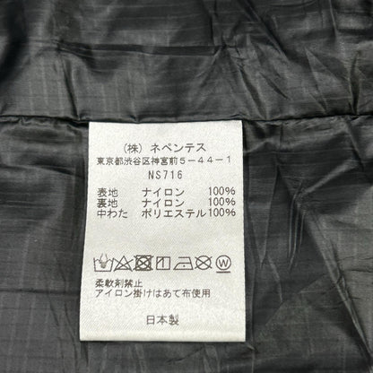 South2 West8 Black HM810 Quilted V Neck Coat Size M