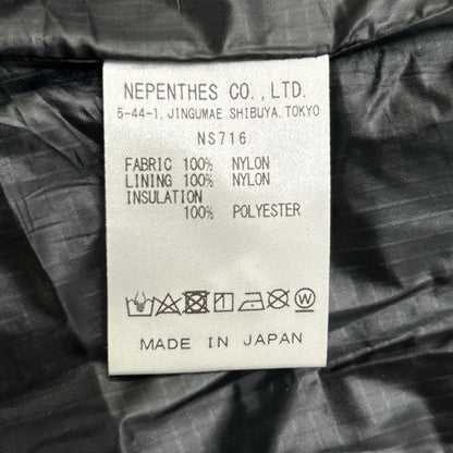 South2 West8 Black HM810 Quilted V Neck Coat Size M