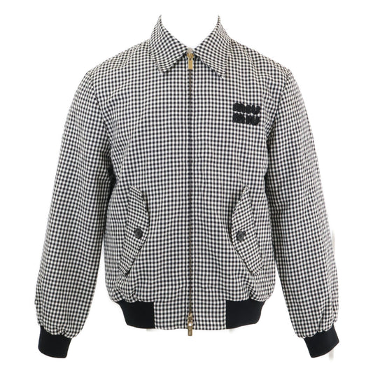 MIUMIU Gingham Check Wool Mohair Jacket B/W Size 36