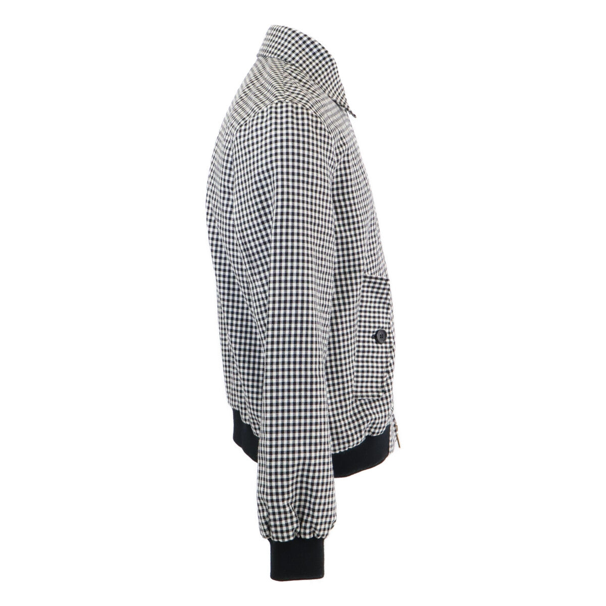 MIUMIU Gingham Check Wool Mohair Jacket B/W Size 36