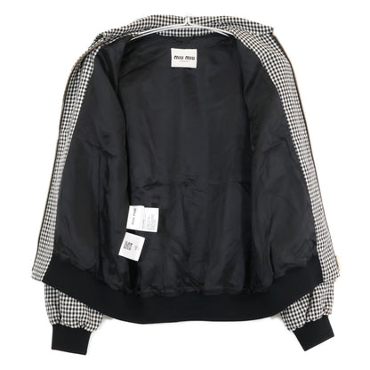 MIUMIU Gingham Check Wool Mohair Jacket B/W Size 36