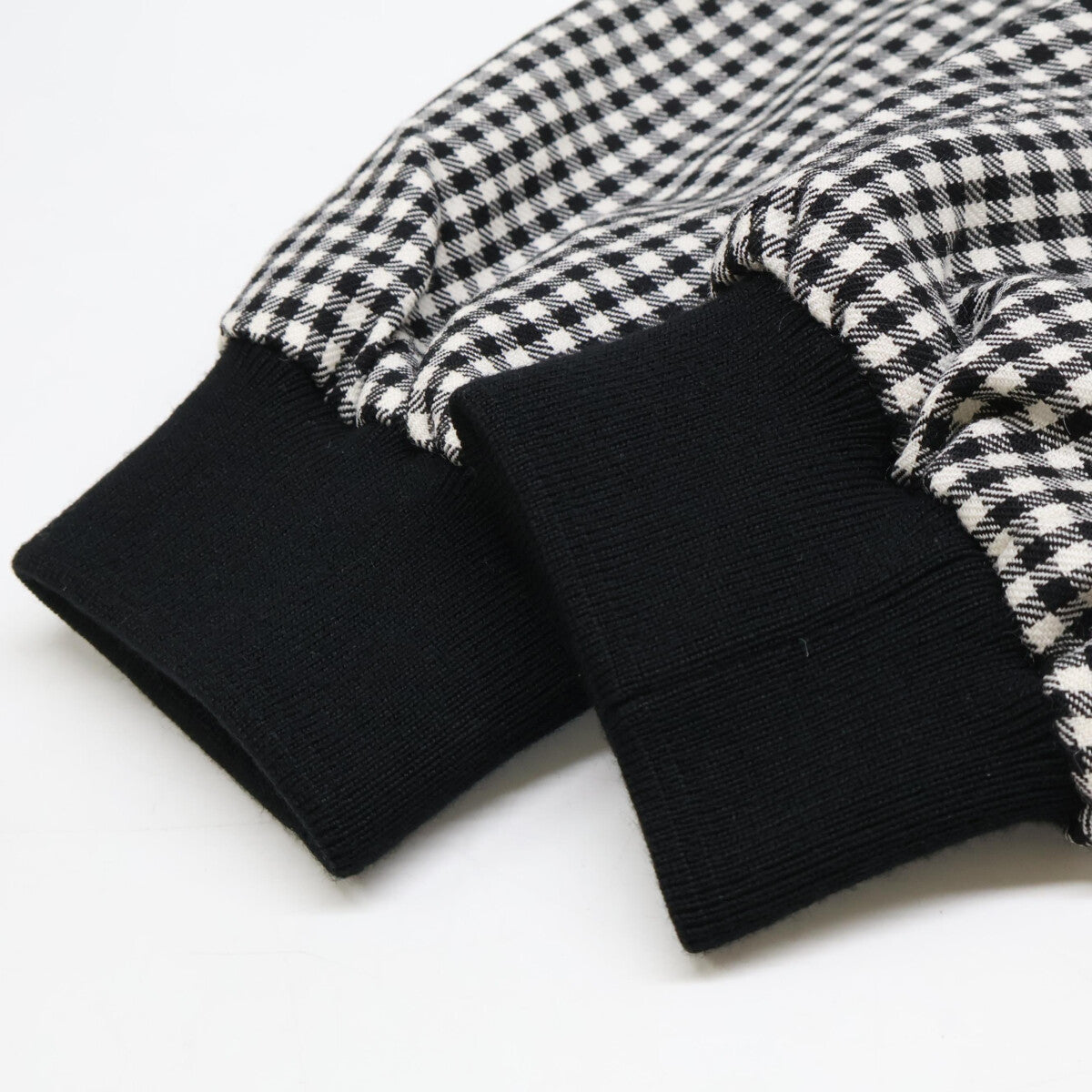 MIUMIU Gingham Check Wool Mohair Jacket B/W Size 36