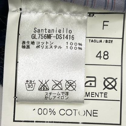 Santaniello Cotton Velour Jacket Blue Size 48
