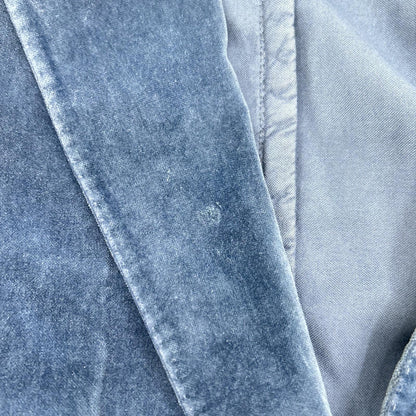 Santaniello Cotton Velour Jacket Blue Size 48