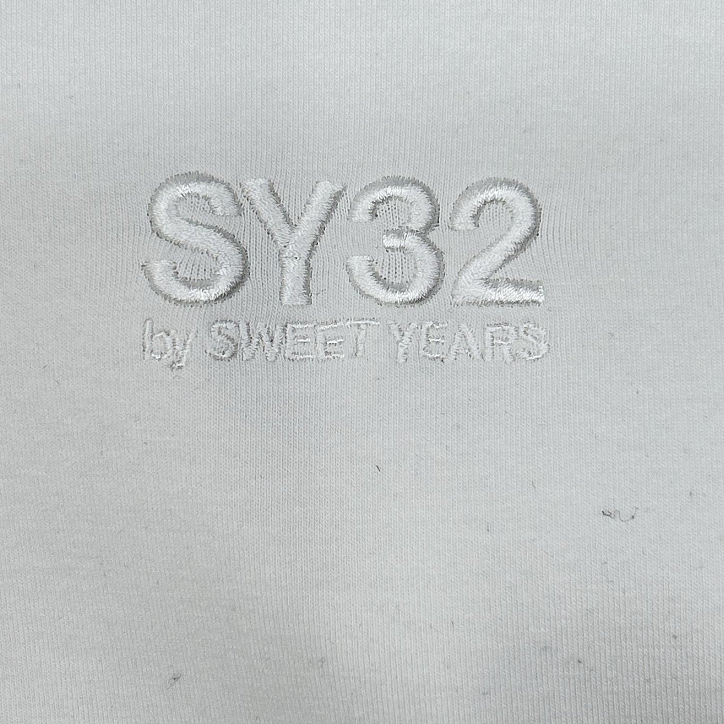 SWEET YEARS Embroidery Logo Sweat Suit Set White Size L