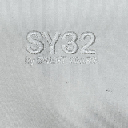 SWEET YEARS Embroidery Logo Sweat Suit Set White Size L