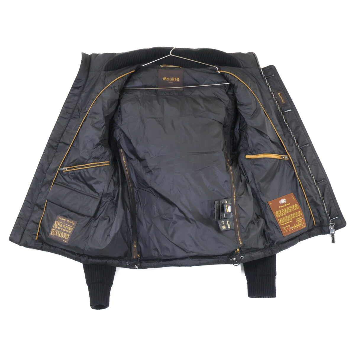 MOORER FOSCOLO-SHM Knit Nylon Hooded Jacket Black Size 44