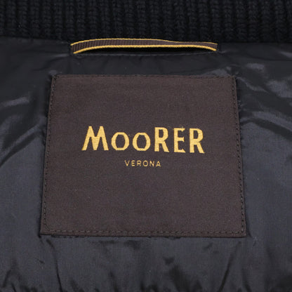 MOORER FOSCOLO-SHM Knit Nylon Hooded Jacket Black Size 44