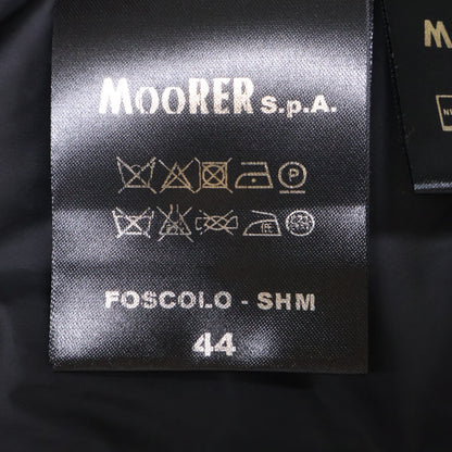 MOORER FOSCOLO-SHM Knit Nylon Hooded Jacket Black Size 44
