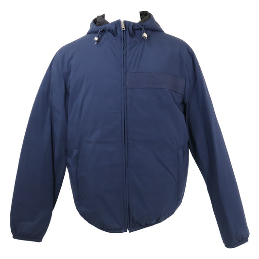 DIOR 26SS Hooded Down Jacket Navy Size 48