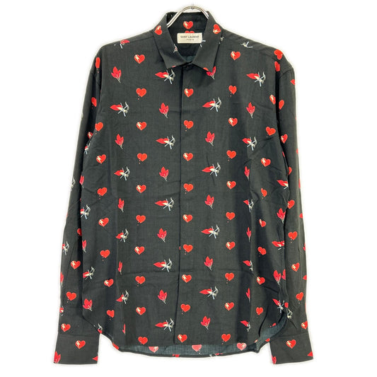 SAINT LAURENT PARIS FW17 No Smoking Shirt Black Size 39
