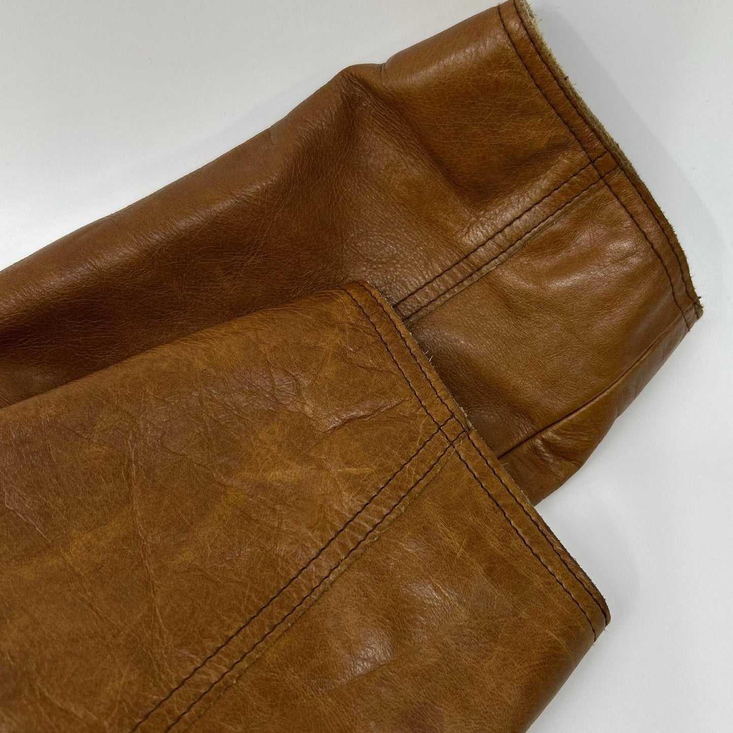 GAP 00s Old Cow Leather Zip Jacket Brown