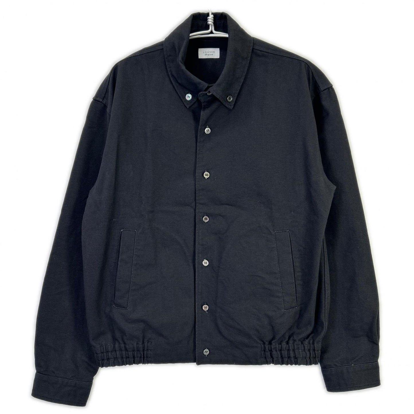 UNUSED US2541 Cotton Duck Button Down Shirt Black Size 3