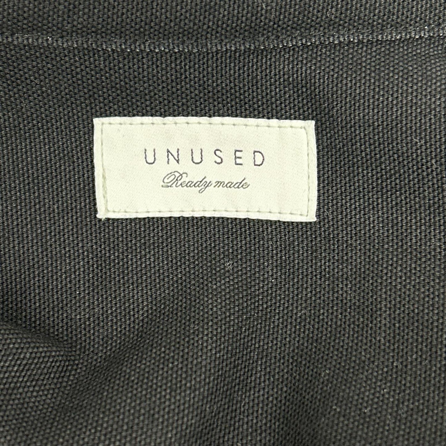 UNUSED US2541 Cotton Duck Button Down Shirt Black Size 3