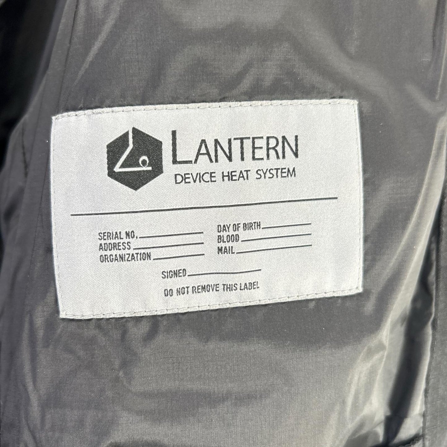 LANTERN Black Heating Hooded Jacket Polyester