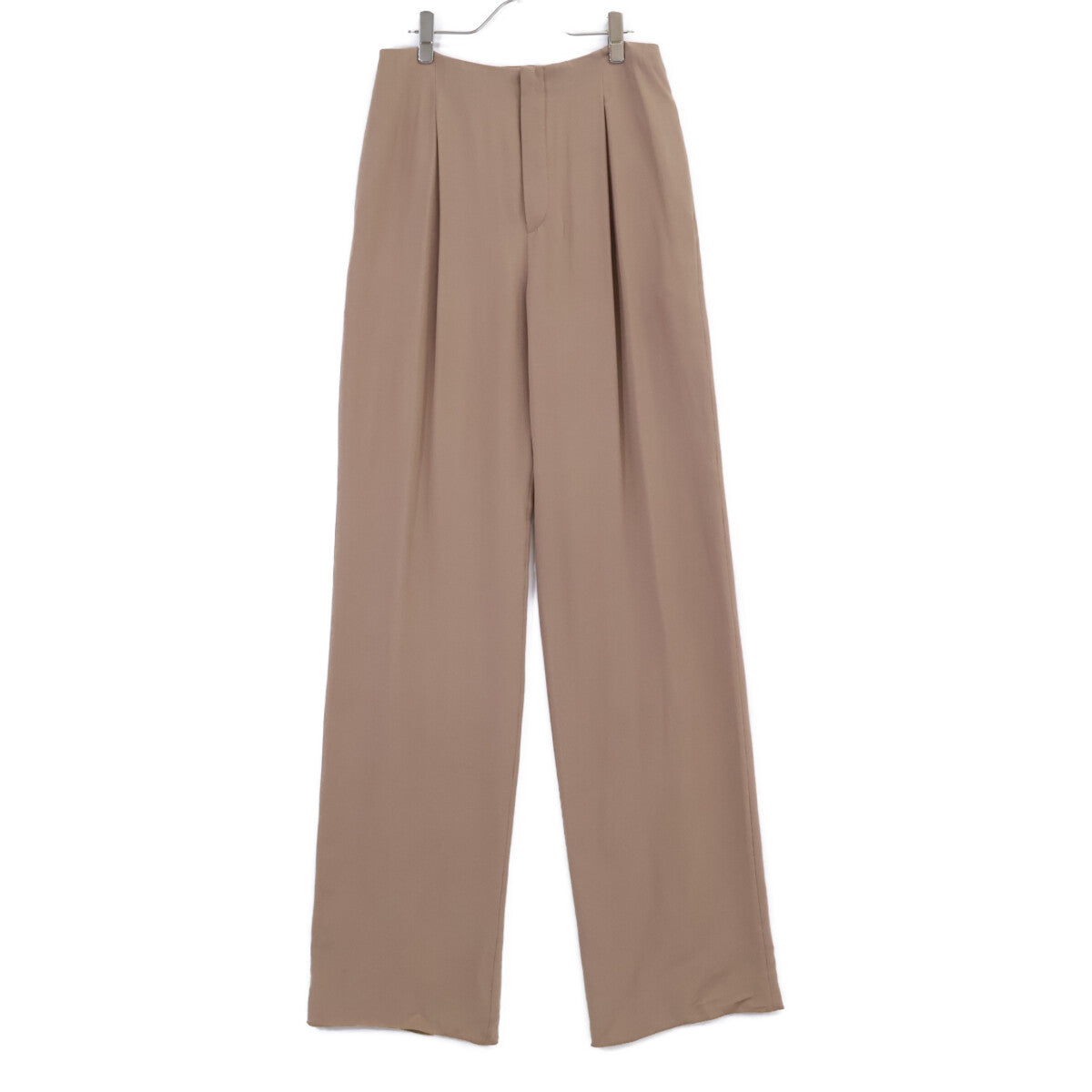 SAINT LAURENT PARIS Silk Pants Beige Size 46