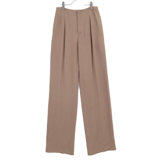 SAINT LAURENT PARIS Silk Pants Beige Size 46