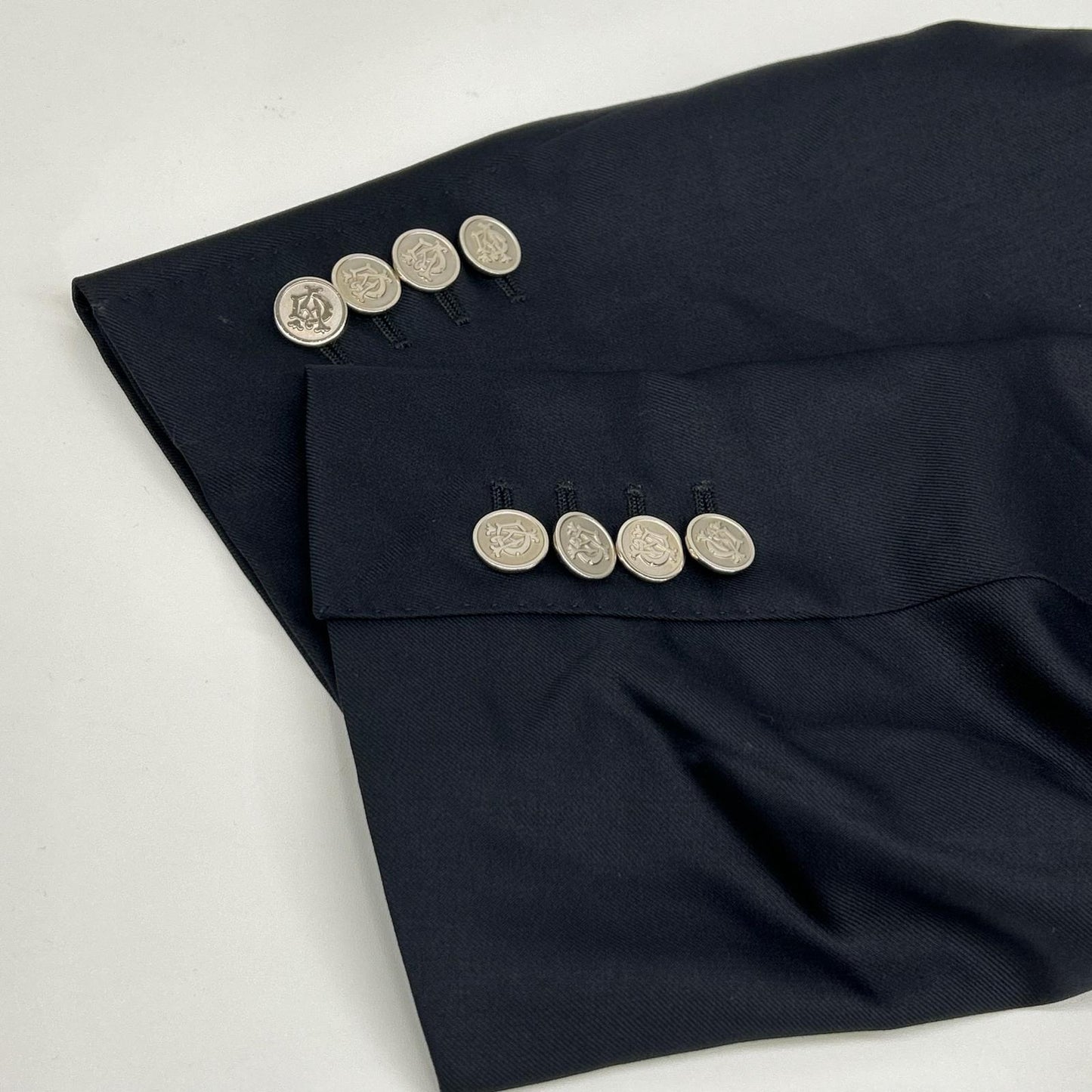 ALFREDDUNHILL Navy ST.JAMES FIT Wool Double Jacket Size 52