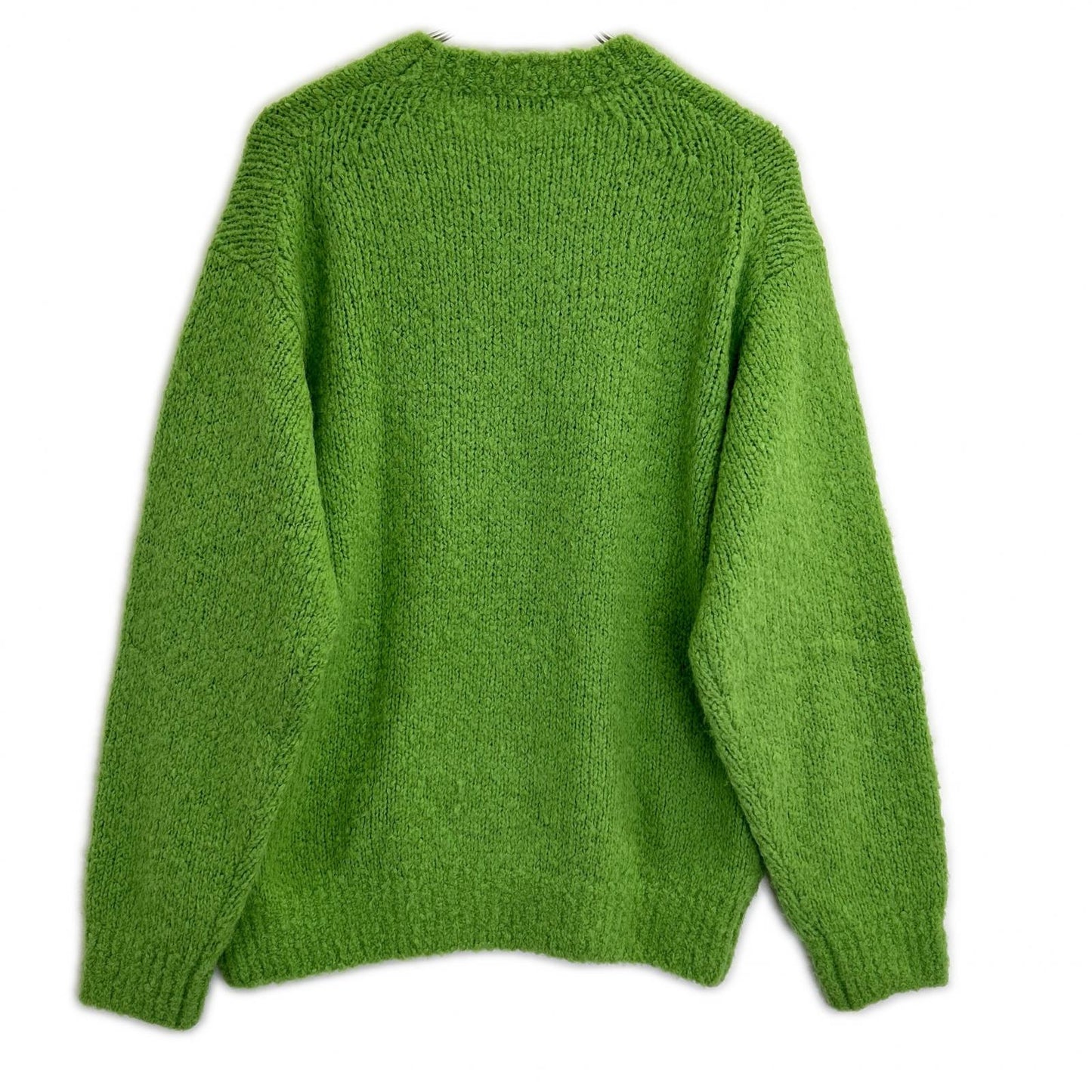 H BEAUTY KELLY Green Crewneck Knit Sweater Size MEDIUM